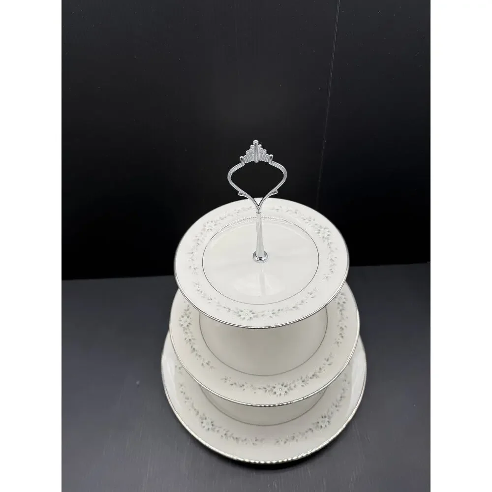Copied - Handmade Tiered Tray from Vintage Plates